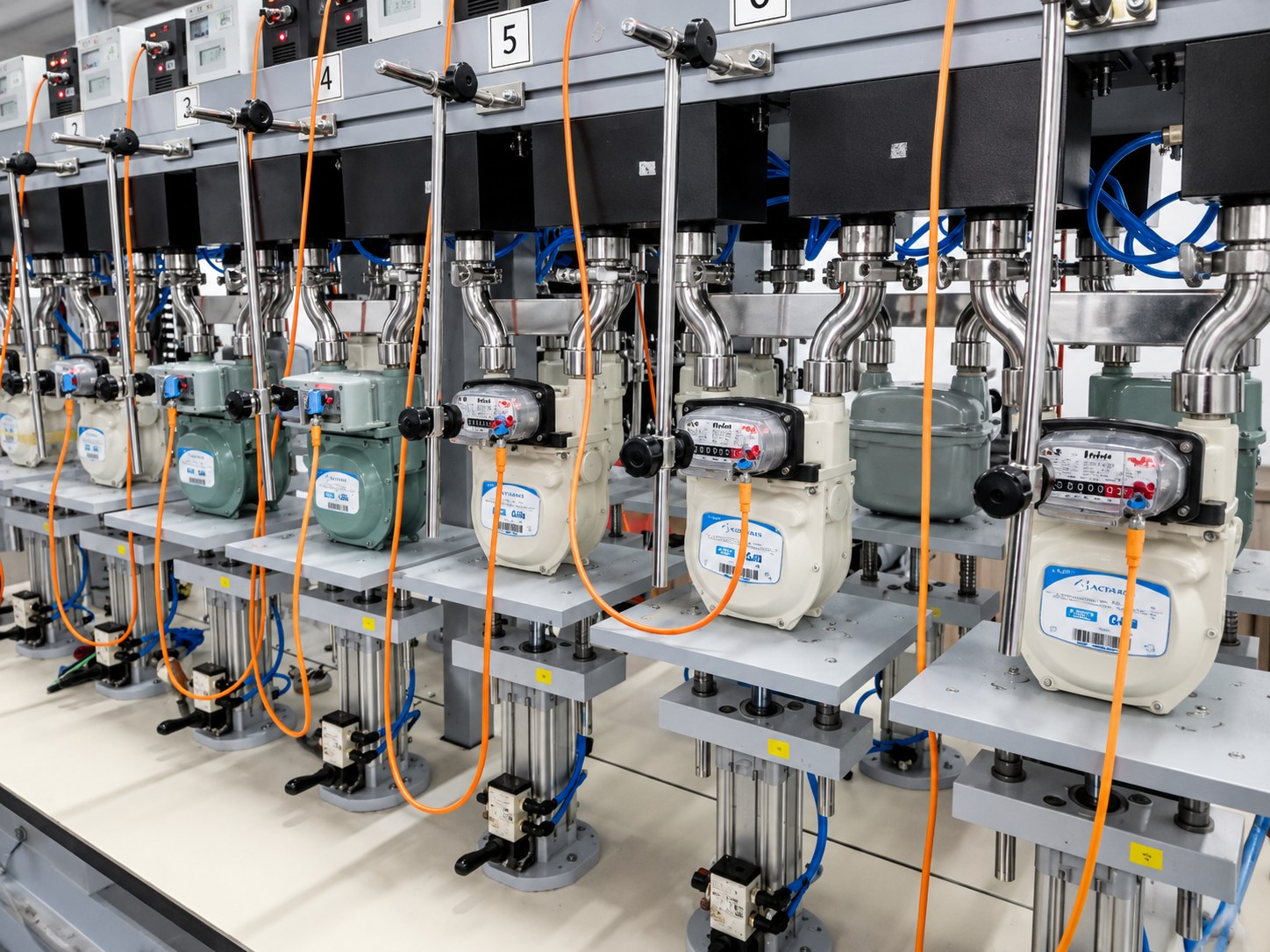 Banco de verificación de medidores de gas